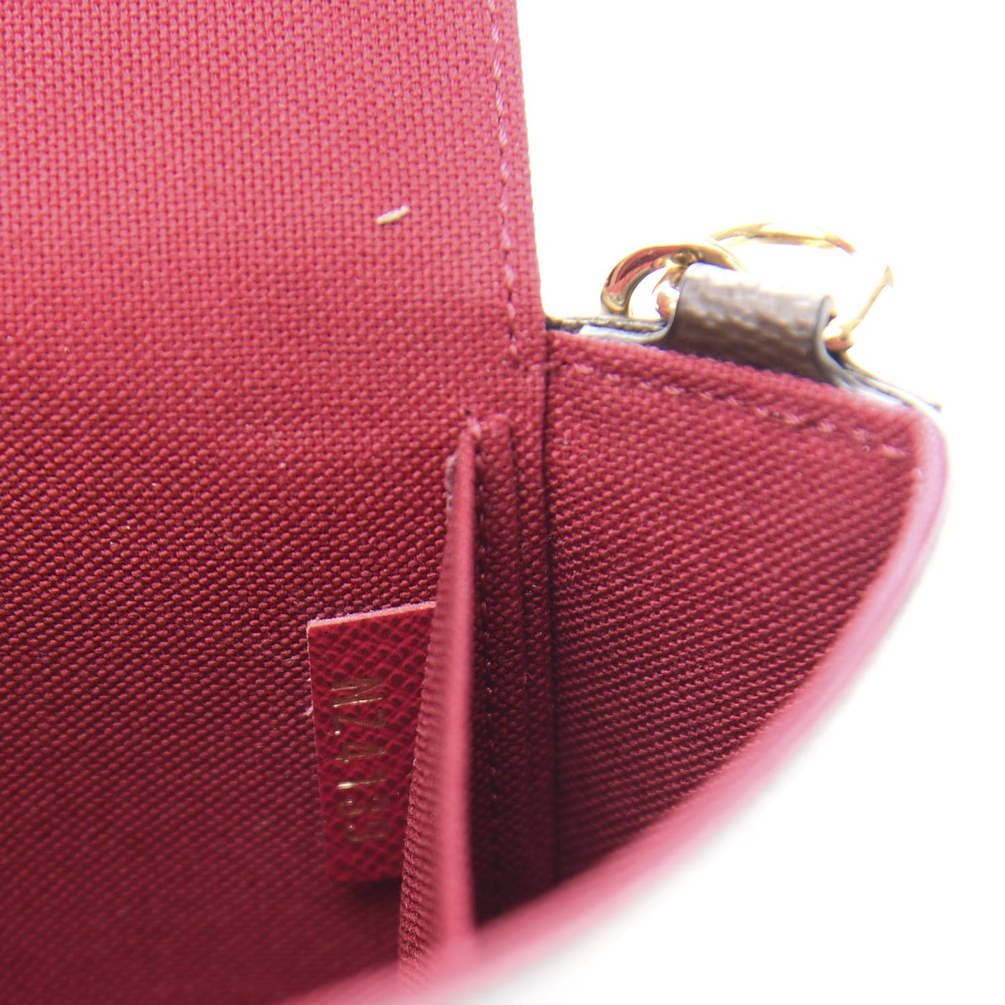 Monogram Pochette Felicie Chain Wallet Fuchsia