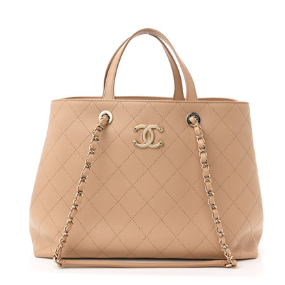 Chanel Calfskin Large Serial Shopper Tote Beige 1 of 10