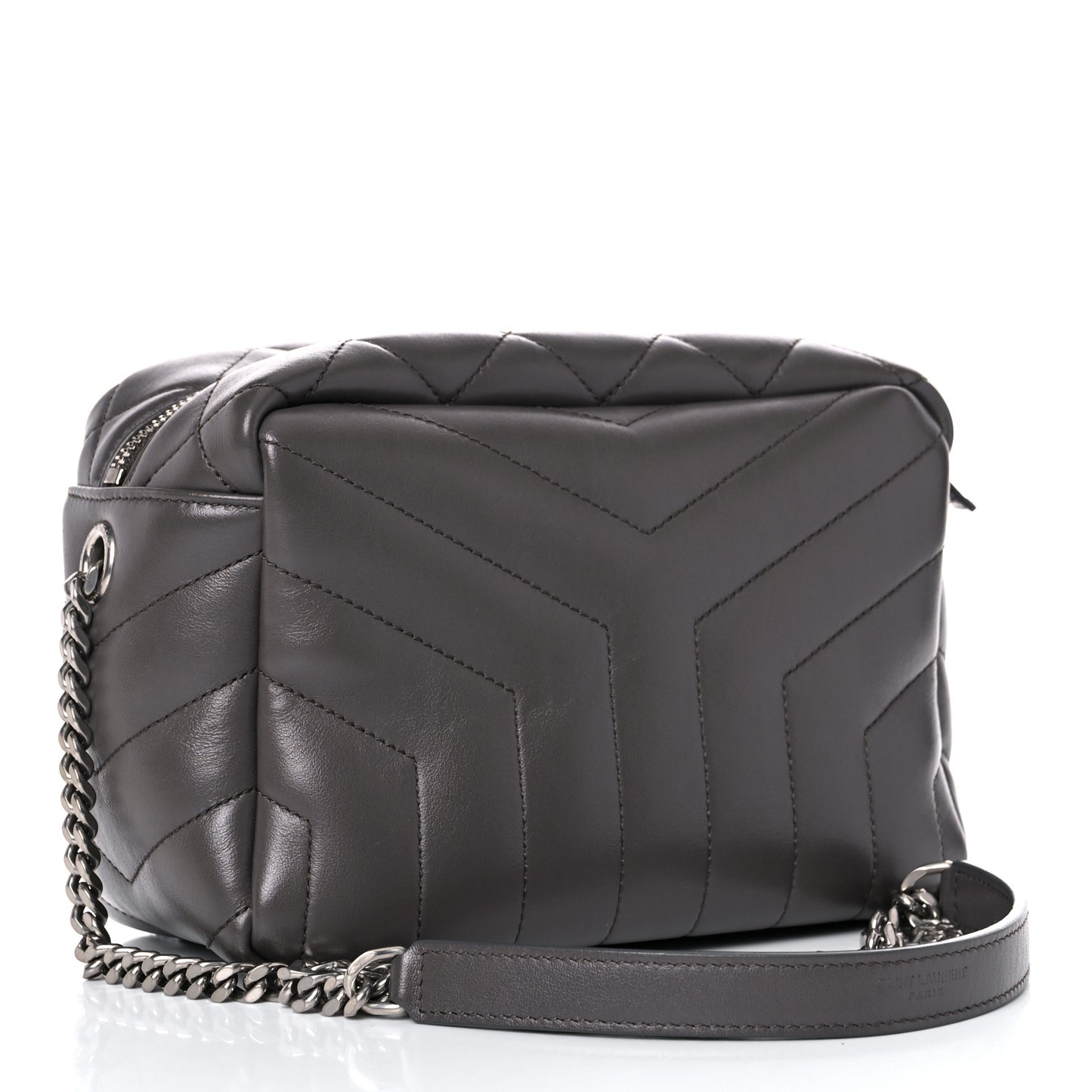 Calfskin Y Quilted Monogram Small Loulou Bowling Bag Earth