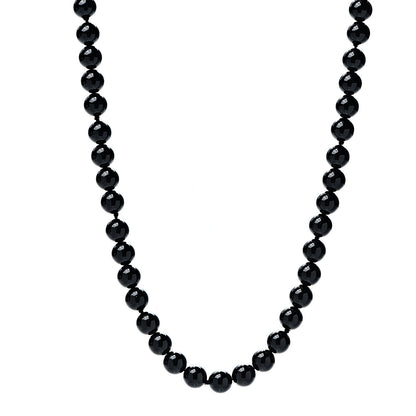 Tiffany Sterling Silver Black Onyx Bead Toggle Necklace 1 of 3