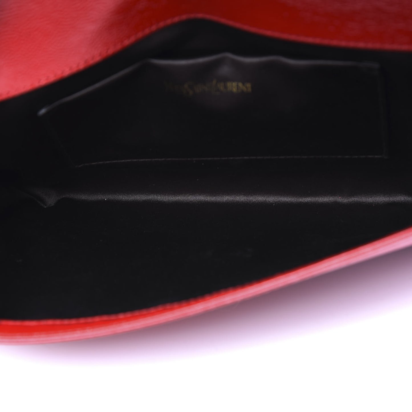 Textured Patent Monogram Large Belle De Jour Clutch Red