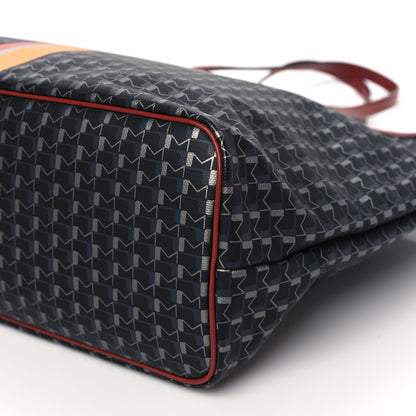 Moynat Grained Calfskin Canvas 1920 Oh! Tote Ruban GM Carbon Silver Madder 10 of 11