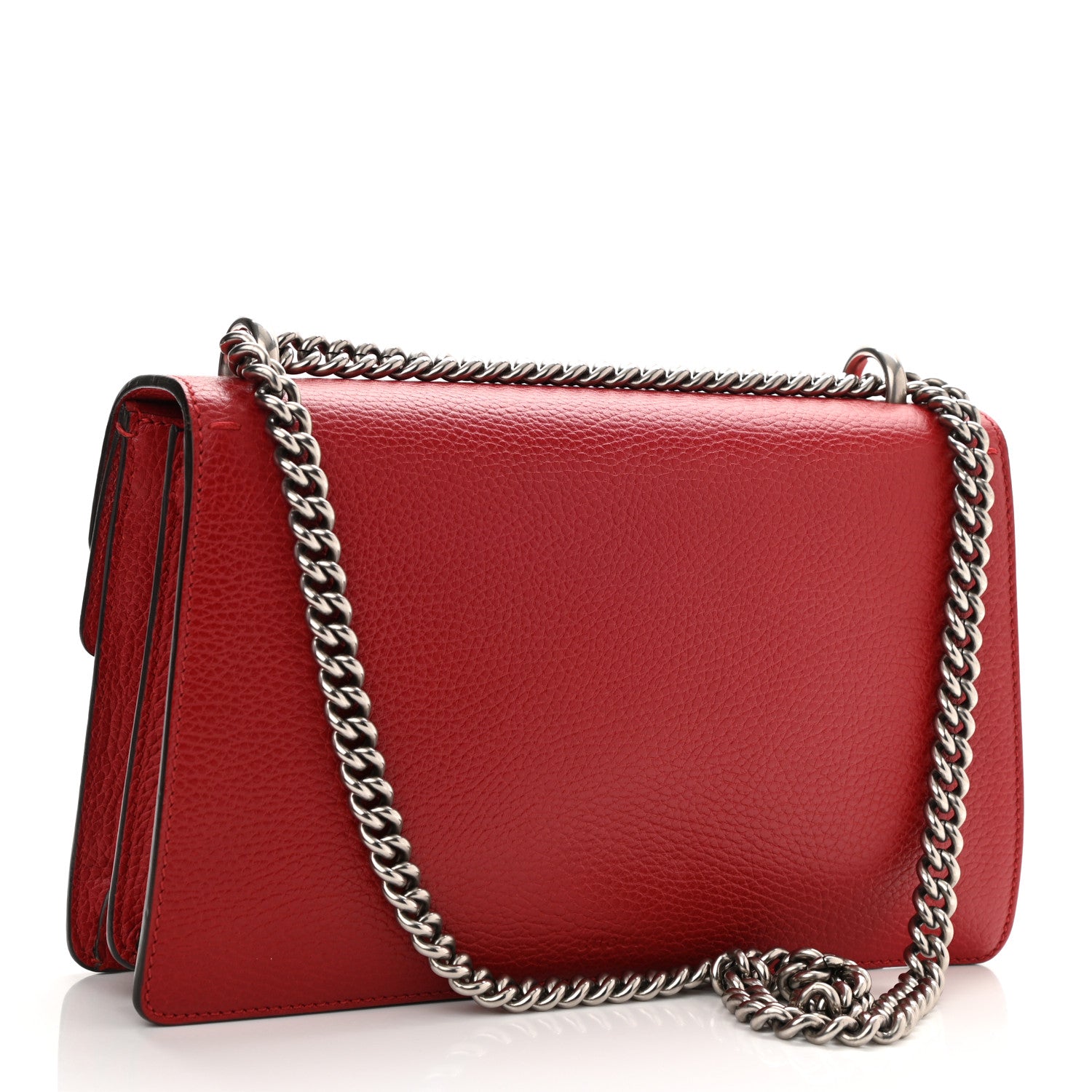 Gucci Dollar Calfskin Swarovski Crystal Small Dionysus Shoulder Bag Hibiscus Red 3 of 9