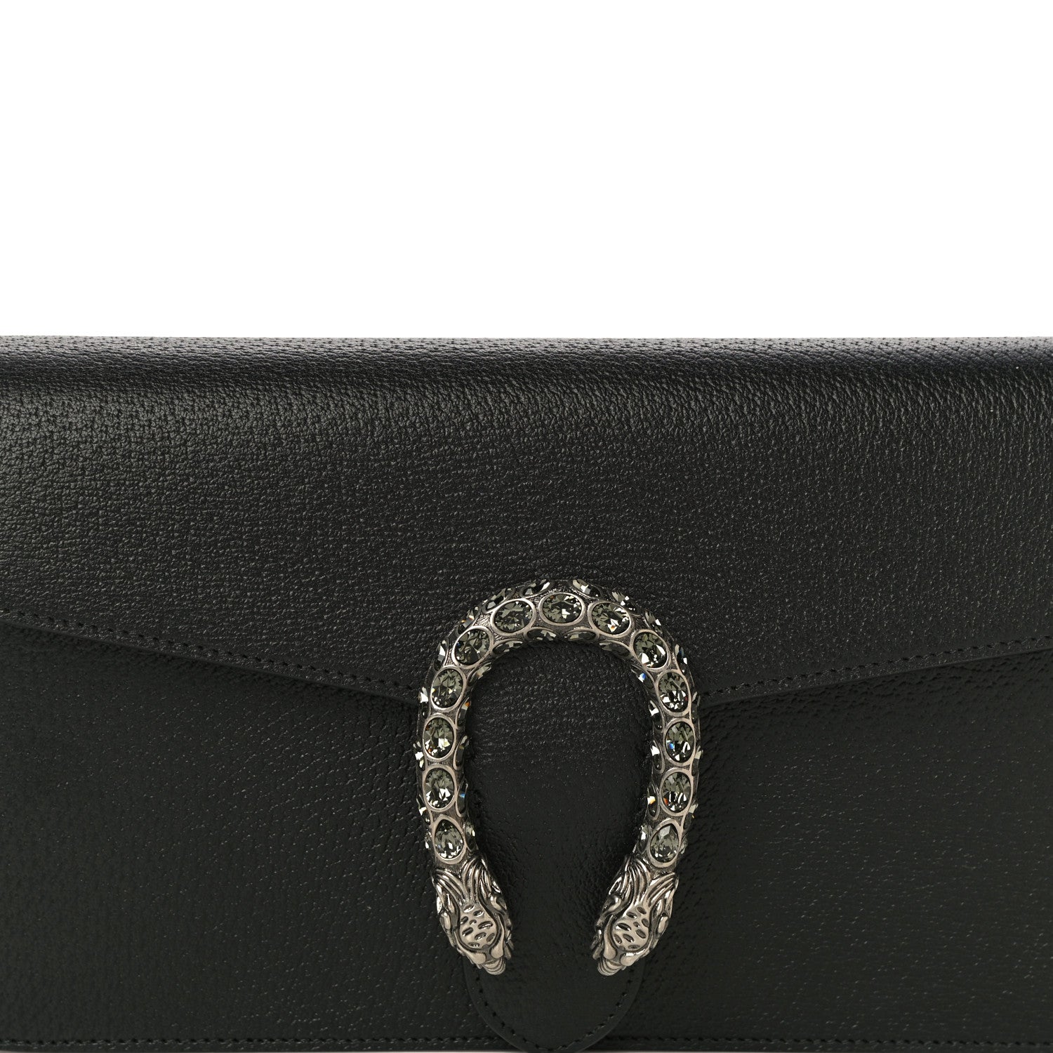 Gucci Dollar Calfskin Crystal Dionysus Clutch Wristlet Black Black Diamond 9 of 11