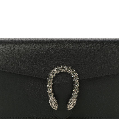 Gucci Dollar Calfskin Crystal Dionysus Clutch Wristlet Black Black Diamond 9 of 11