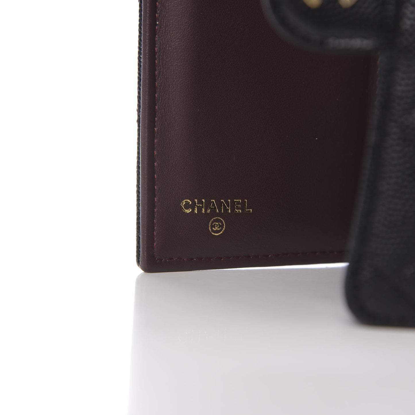 Caviar Quilted Medium Flap Wallet Black