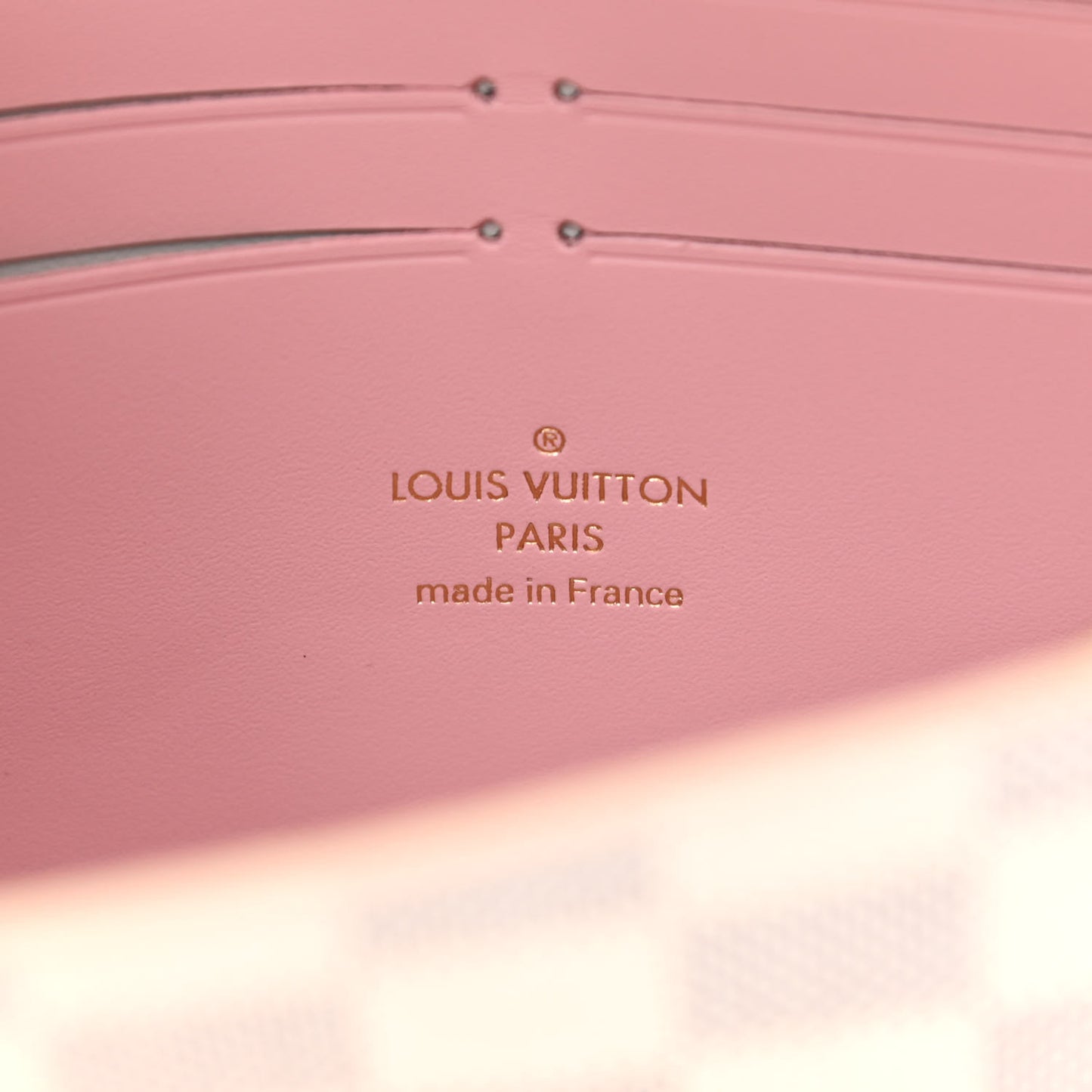 Damier Azur Croisette Chain Wallet Rose Ballerine