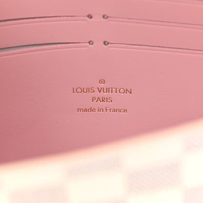 Louis Vuitton Damier Azur Croisette Chain Wallet Rose Ballerine 6 of 10