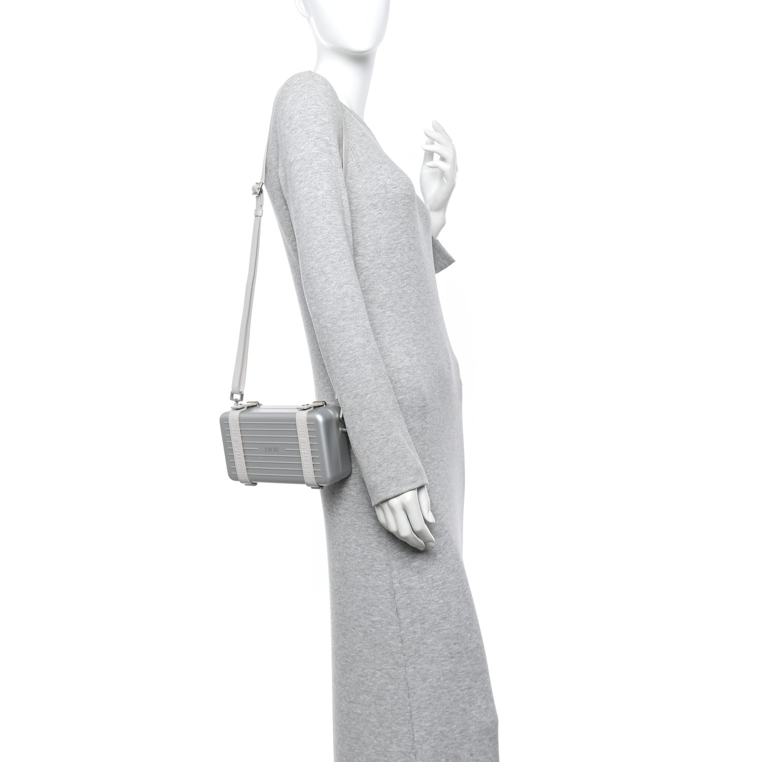 Christian Dior X RIMOWA Aluminum Personal Clutch On Strap Silver 2 of 13