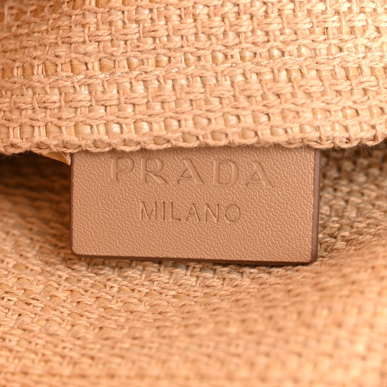 Prada Raffia Logo Tote Naturale 6 of 10