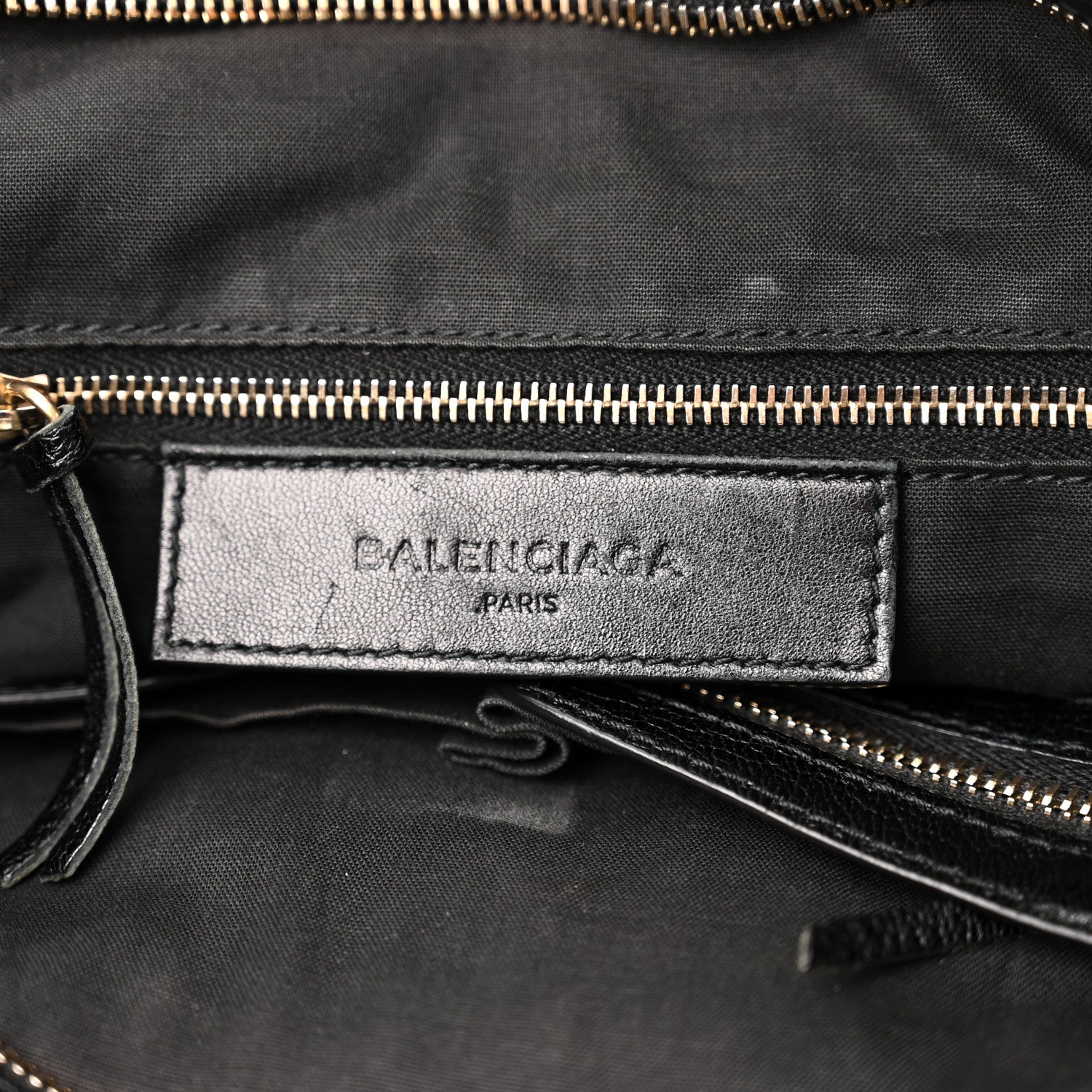 Balenciaga Chevre Gold Metallic Edge Hardware Velo Black 6 of 13