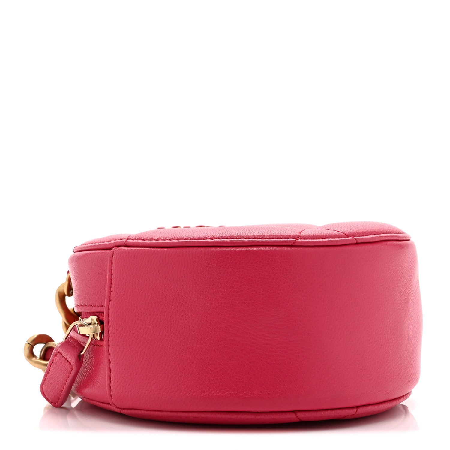 Chanel Lambskin Quilted Chanel 19 Round Clutch With Chain Pink 4 of 10