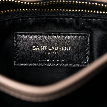 Saint Laurent Calfskin Y Quilted Monogram Toy Loulou Crossbody Bag Taupe 7 of 10