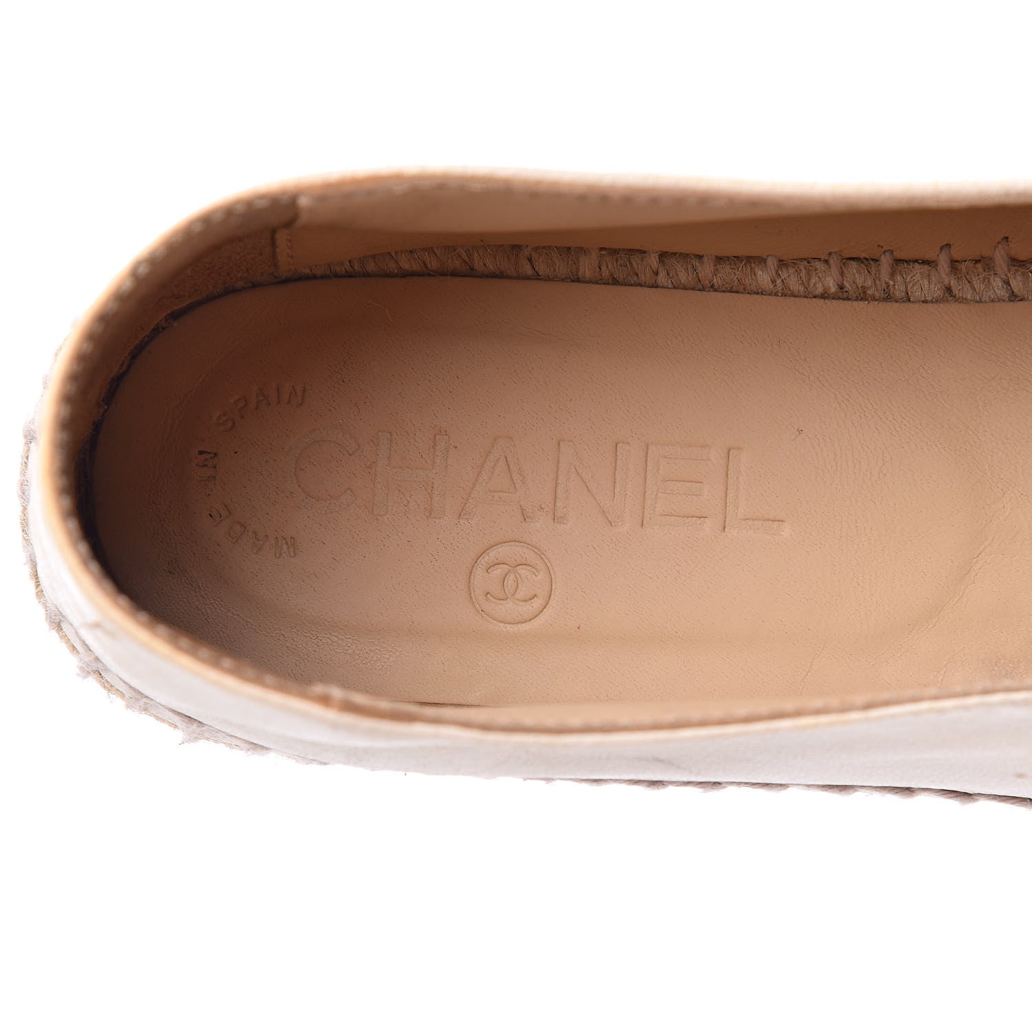 Chanel Lambskin CC Espadrilles 38 White Black 7 of 15