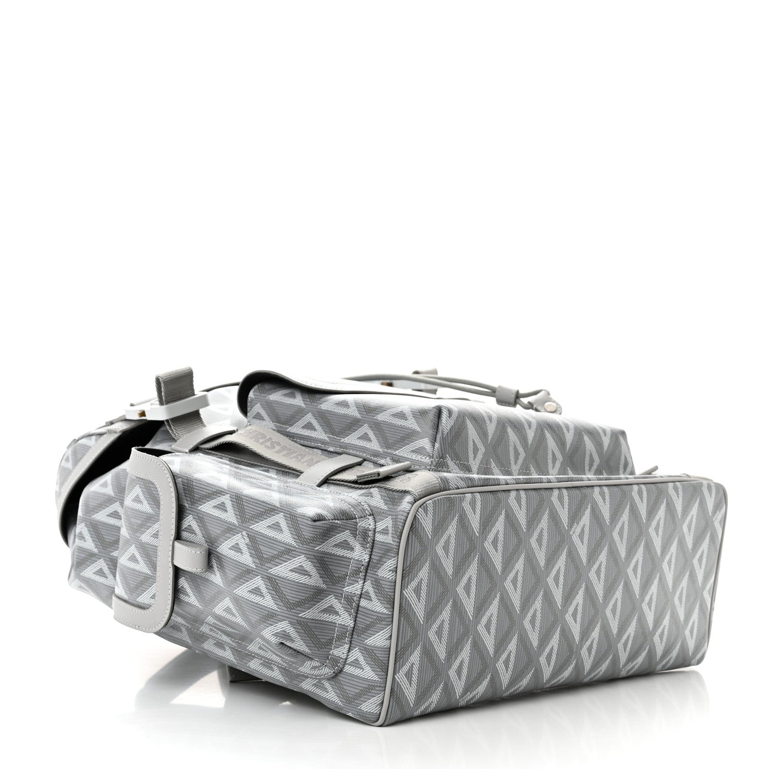 Christian Dior Coated Canvas CD Diamond Large Hit The Road Backpack Gray 4 of 9