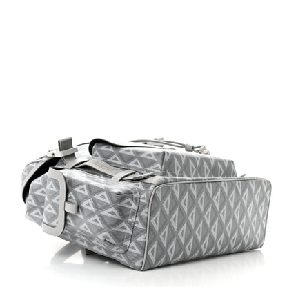 Christian Dior Coated Canvas CD Diamond Large Hit The Road Backpack Gray 4 of 9