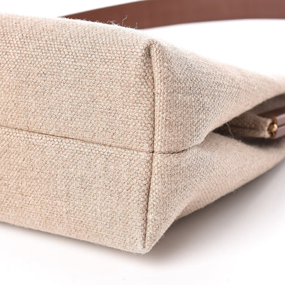 Chanel Linen Frame Shoulder Bag Beige 11 of 14