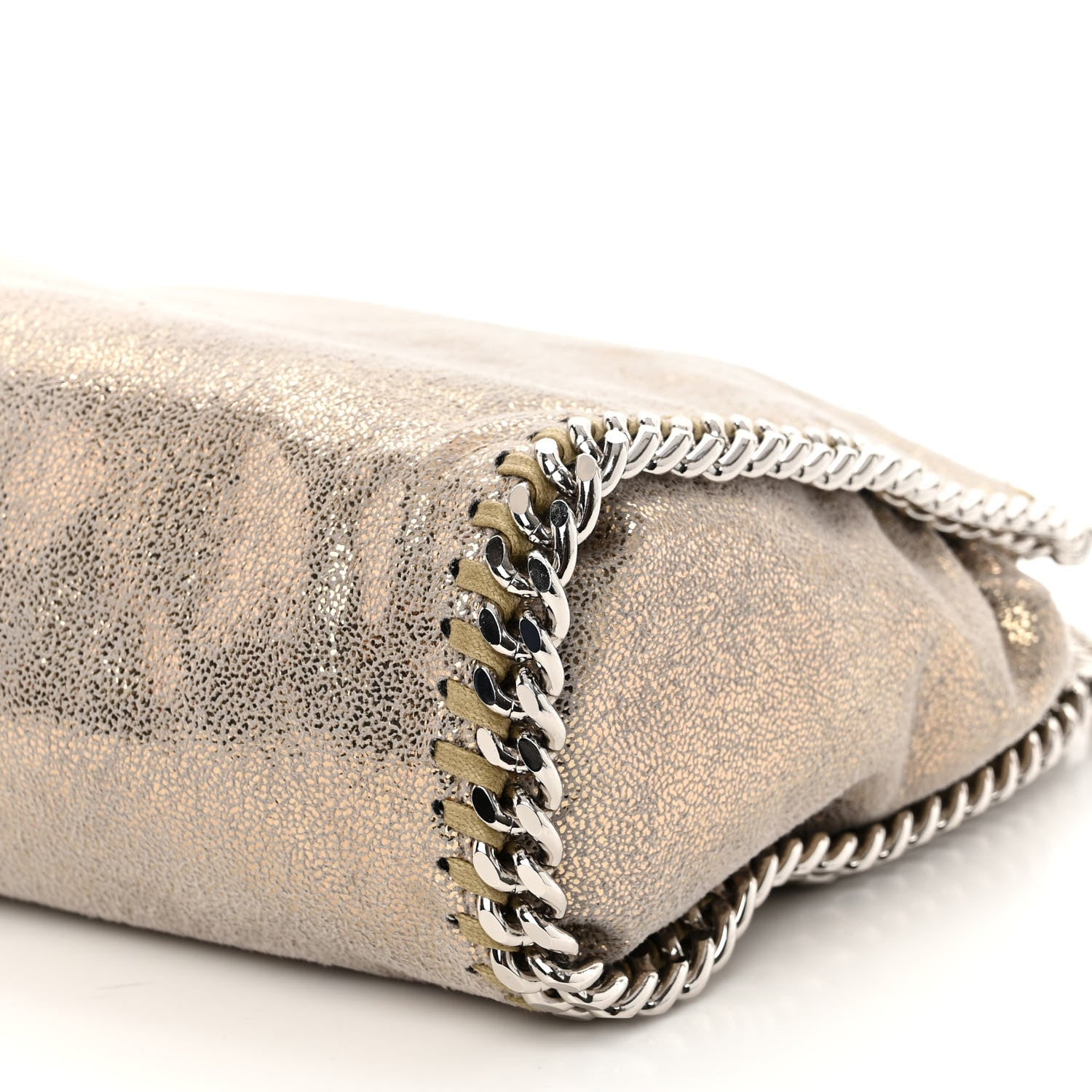 Stella McCartney Shaggy Deer Mini Falabella Tote Gold 9 of 9