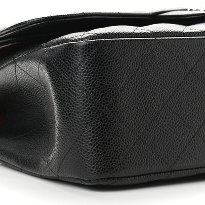 Chanel Caviar Quilted Jumbo Double Flap Black 8 of 9
