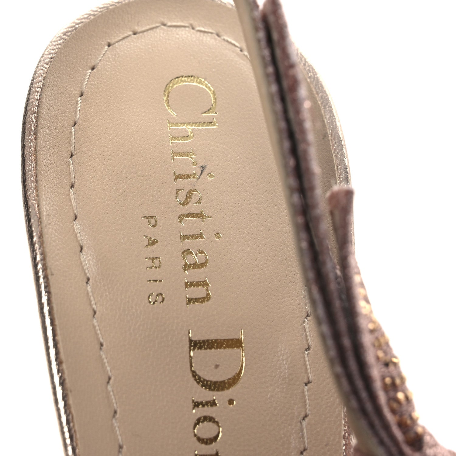 Christian Dior Cotton Laminated Strass J'Adior Slingback 100mm Pumps 36 Rose Des Vents 12 of 13