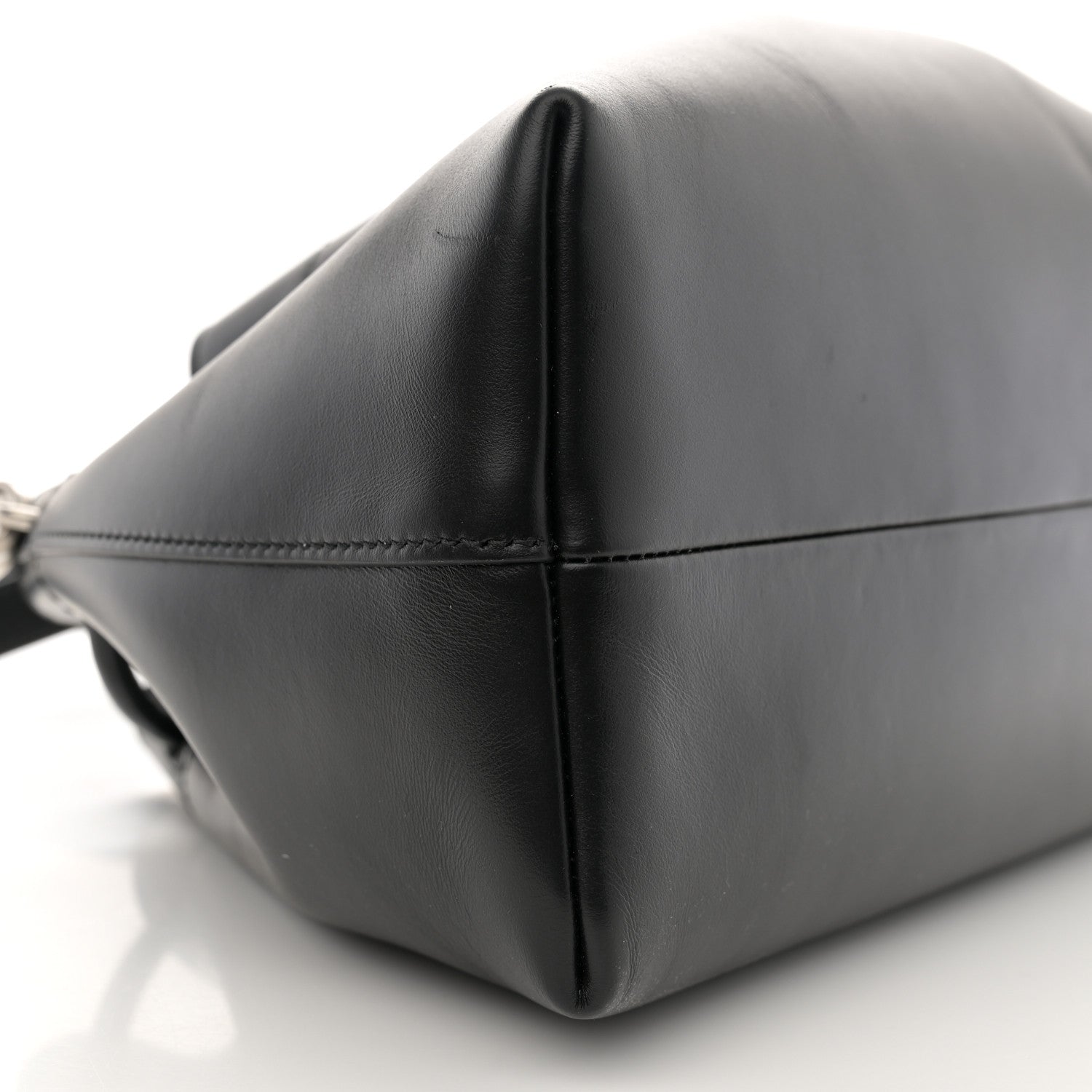 Jimmy Choo Smooth Shiny Calfskin Cinch M Bucket Bag Black 8 of 10