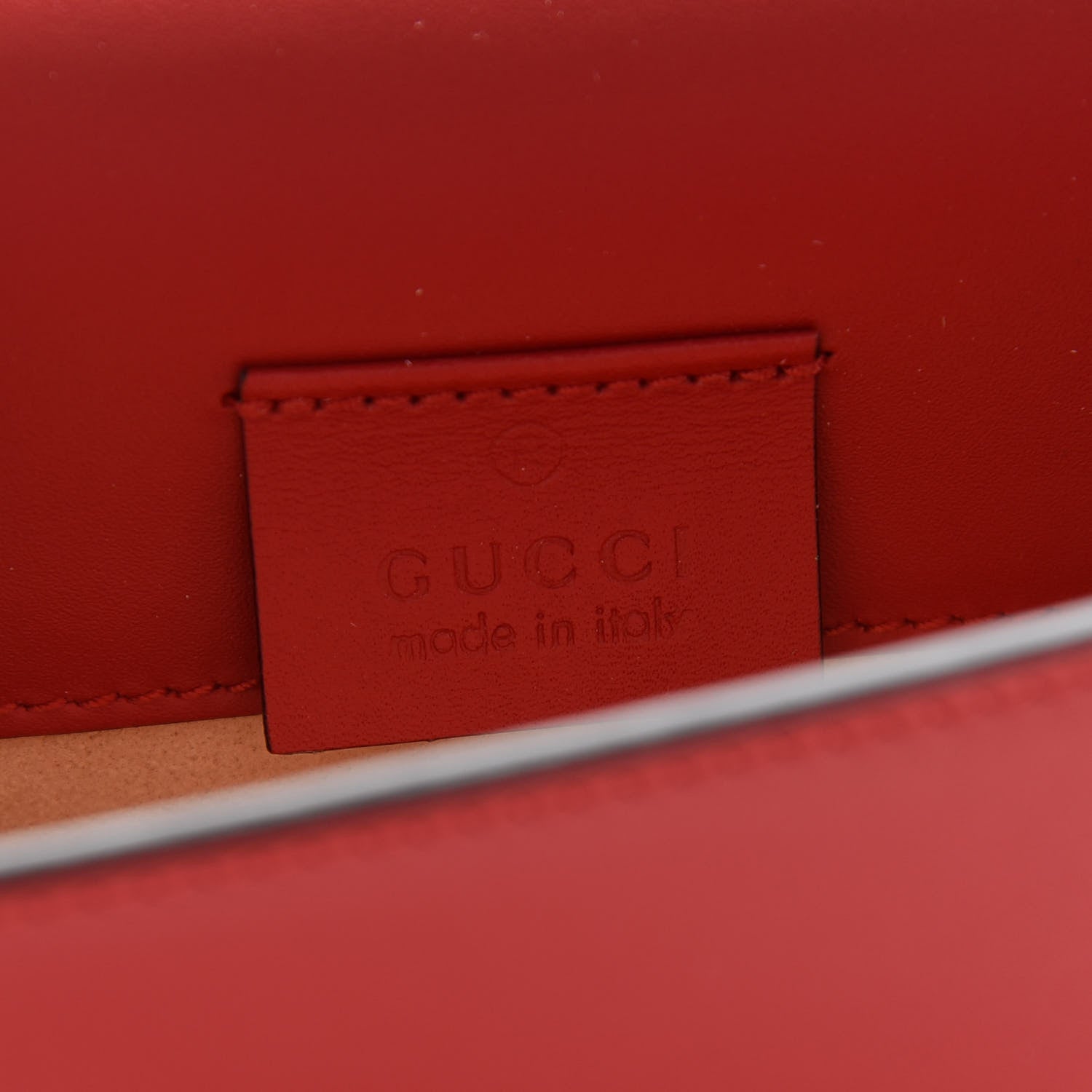 Gucci Calfskin Super Mini Sylvie Chain Shoulder Bag Hibiscus Red 6 of 9