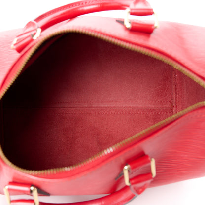 Louis Vuitton Epi Speedy 25 Castillan Red 5 of 11