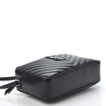 Saint Laurent Calfskin Matelasse Monogram Lou Camera Bag Black 3 of 9