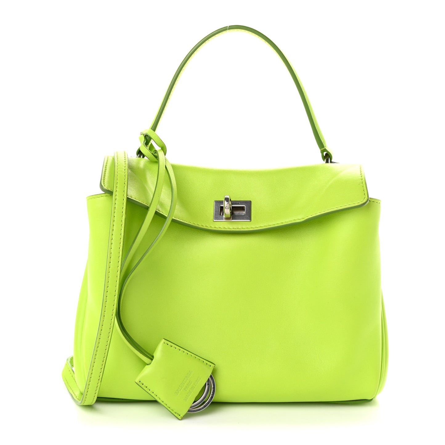 Natural Smooth Calfskin Mini Rodeo Top Handle Handbag Granny Apple