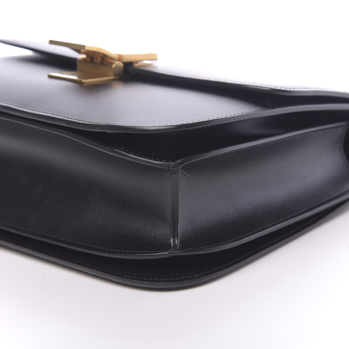 Box Calfskin Medium Classic Box Flap Bag Black
