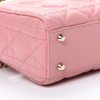 Christian Dior Lambskin Cannage Mini Lady Dior Rose Clair 8 of 13