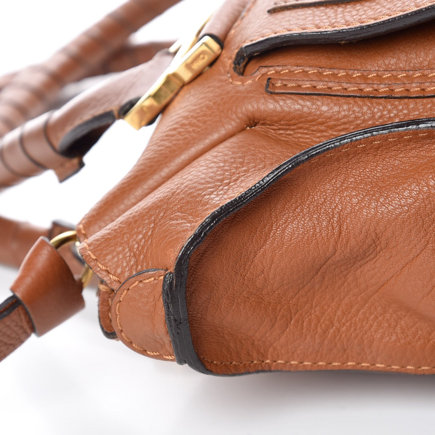 Calfskin Large Marcie Satchel Tan
