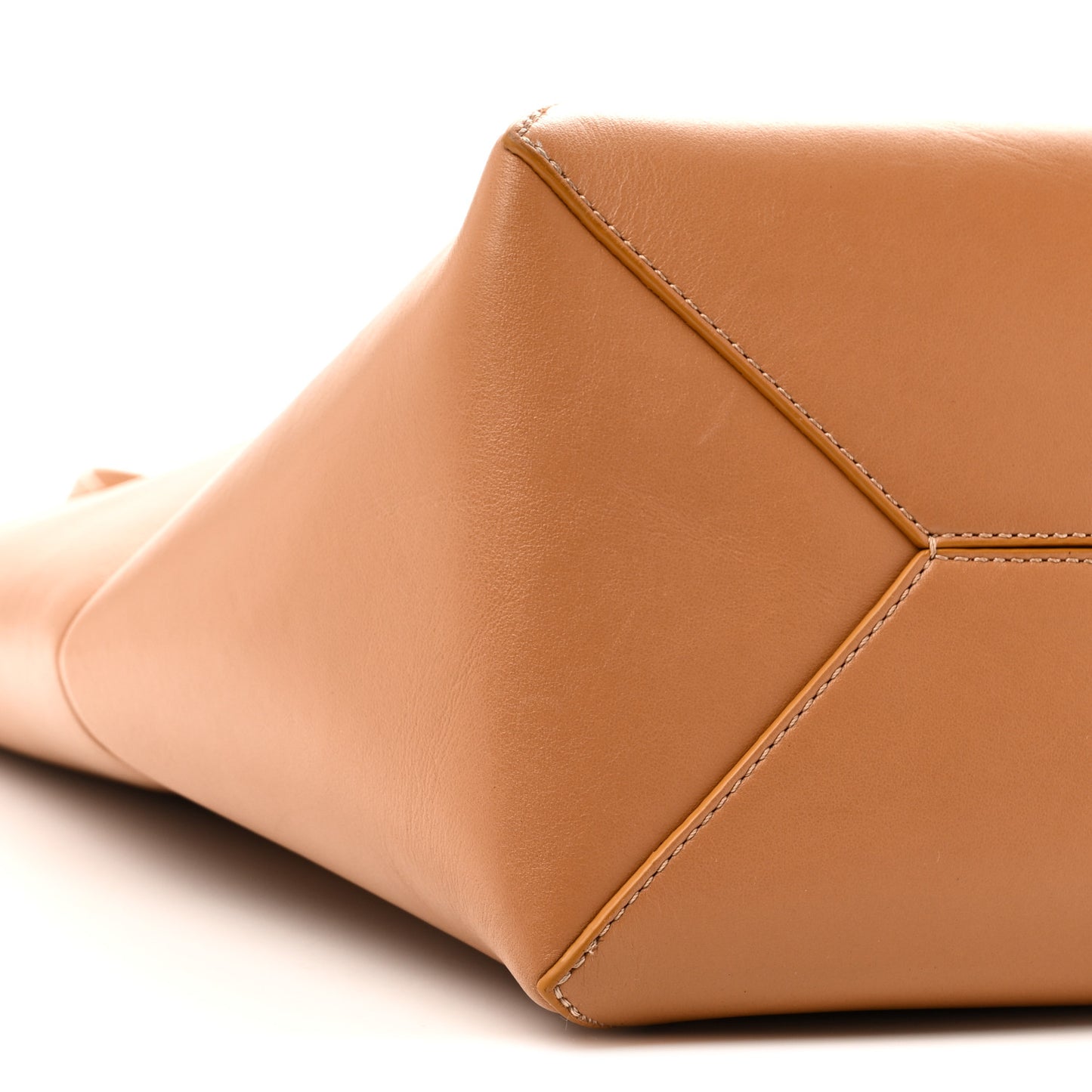 Shiny Calfskin Medium Puzzle Fold Tote Warm Desert