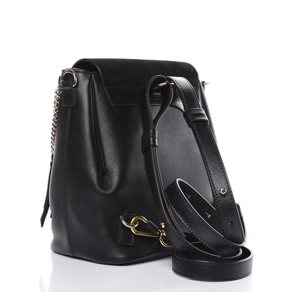 Chloe Suede Calfskin Small Faye Backpack Black 4 of 15