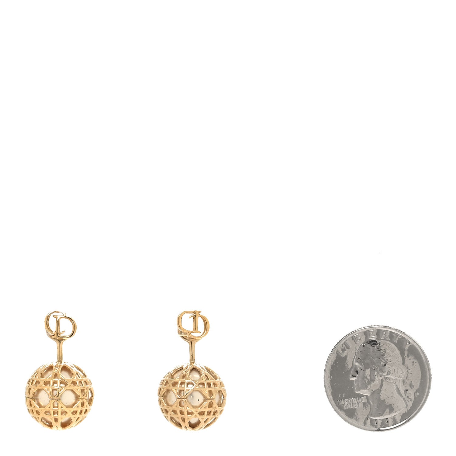 Christian Dior Pearl Secret Cannage Mise En Dior Tribales Earrings Gold 2 of 4