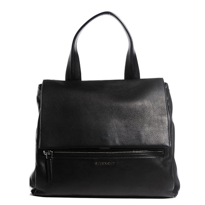 Givenchy Waxy Grained Calfskin Medium Pandora Pure Flap Bag Black 1 of 9