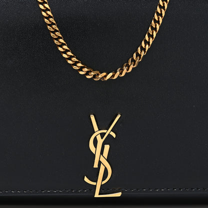 Saint Laurent Glossy Calfskin Monogram Chain Wallet Black 8 of 10