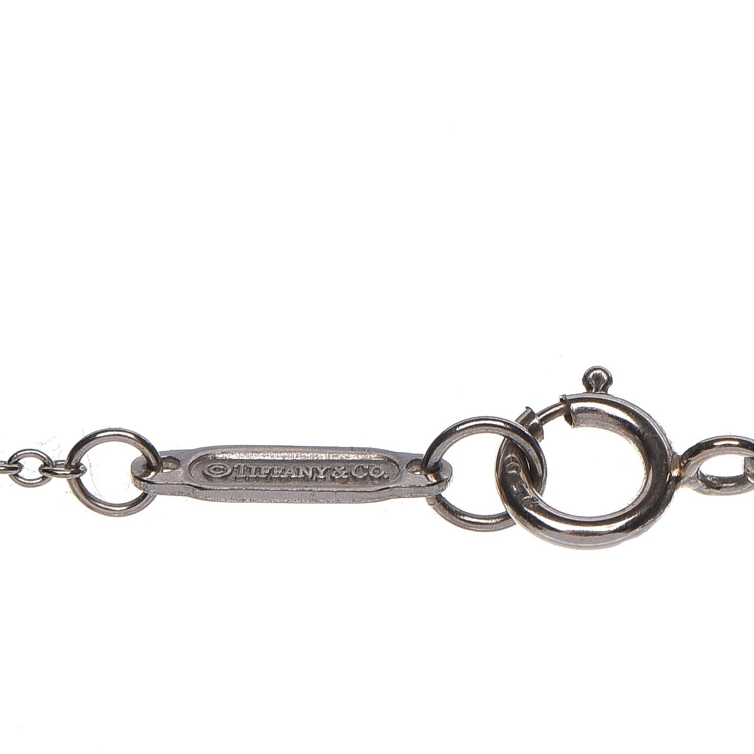 Tiffany 18K White Gold Diamond Signature X Pendant Necklace 6 of 7