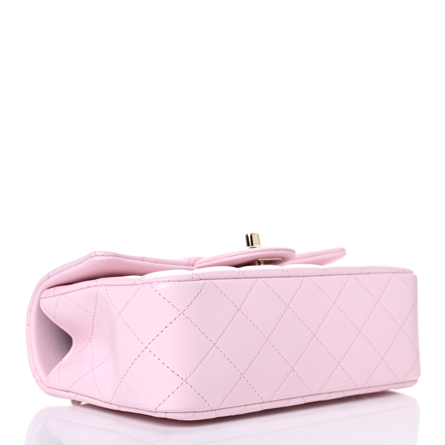 Chanel Lambskin Quilted Mini Top Handle Rectangular Flap Light Pink 4 of 9