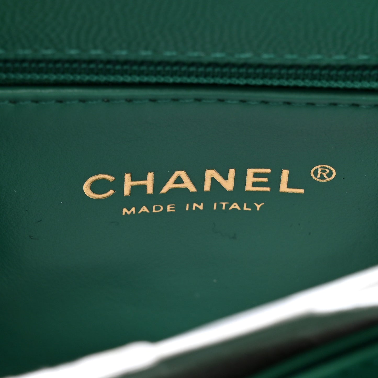 Caviar Quilted Mini Coco Handle Flap Green