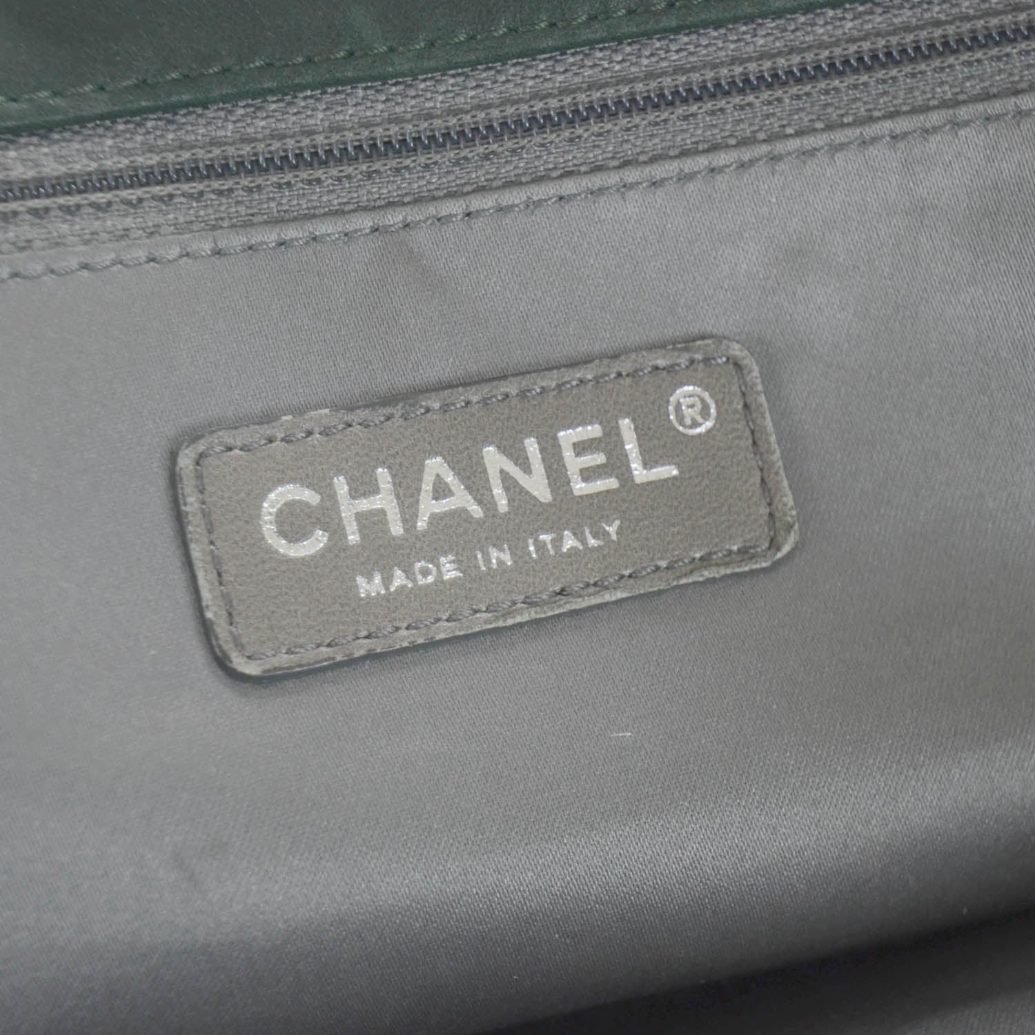 Chanel Lambskin Large Bubble Quilt Tote Green 9 of 11