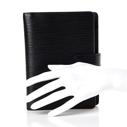 Louis Vuitton Epi Medium Ring Agenda Cover Black 2 of 8
