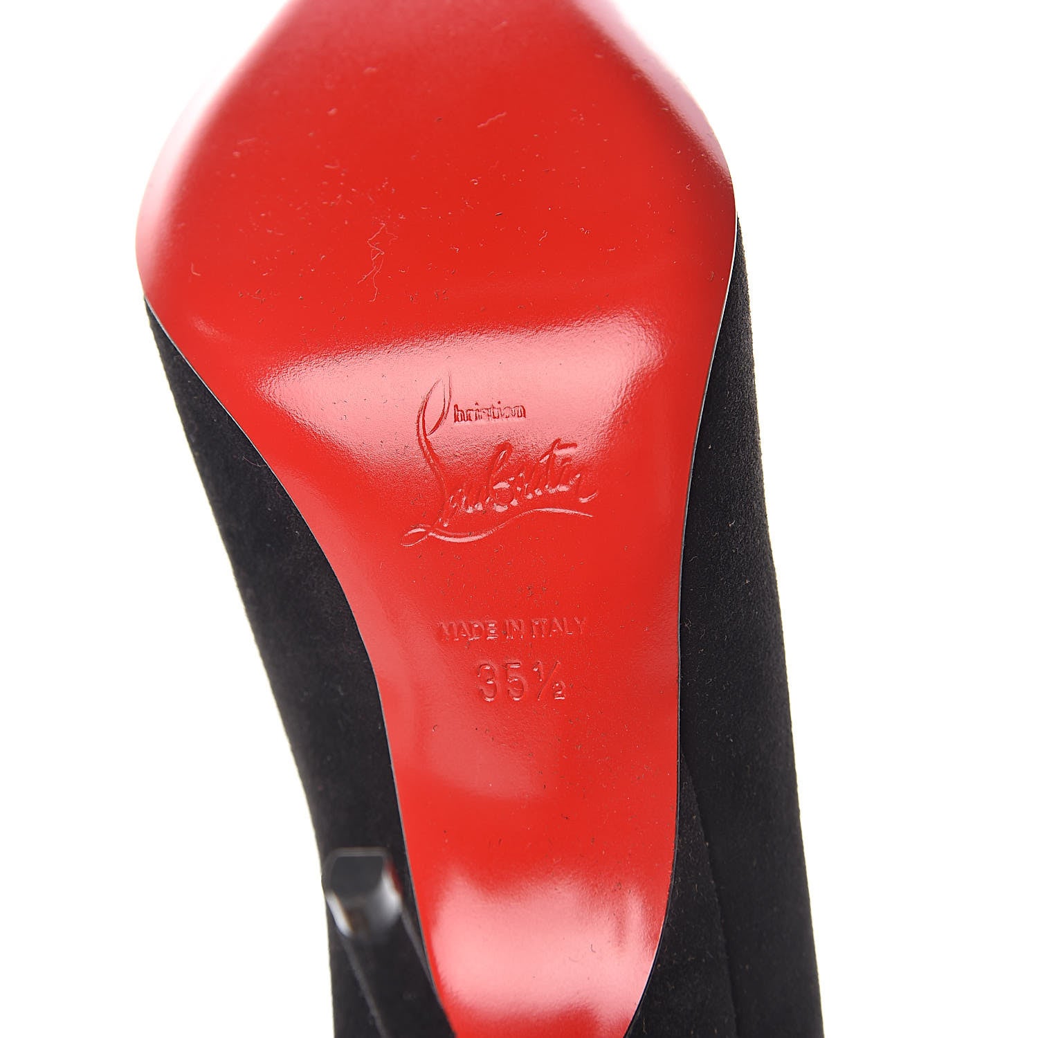 Christian Louboutin Veau Velours Alminette 100 Pumps 35.5 Black 6 of 11