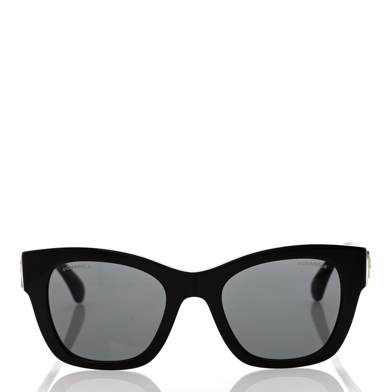 Chanel Acetate Square CC Heart Sunglasses 5478 Black 2 of 8