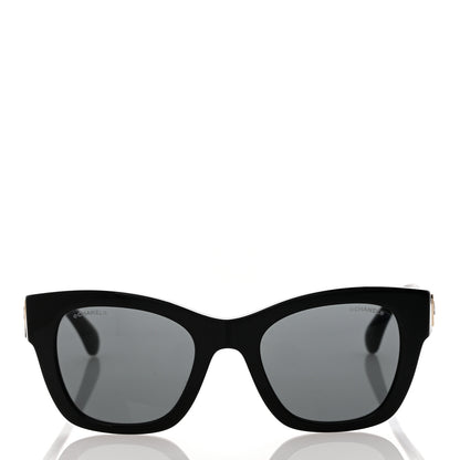 Chanel Acetate Square CC Heart Sunglasses 5478 Black 2 of 8
