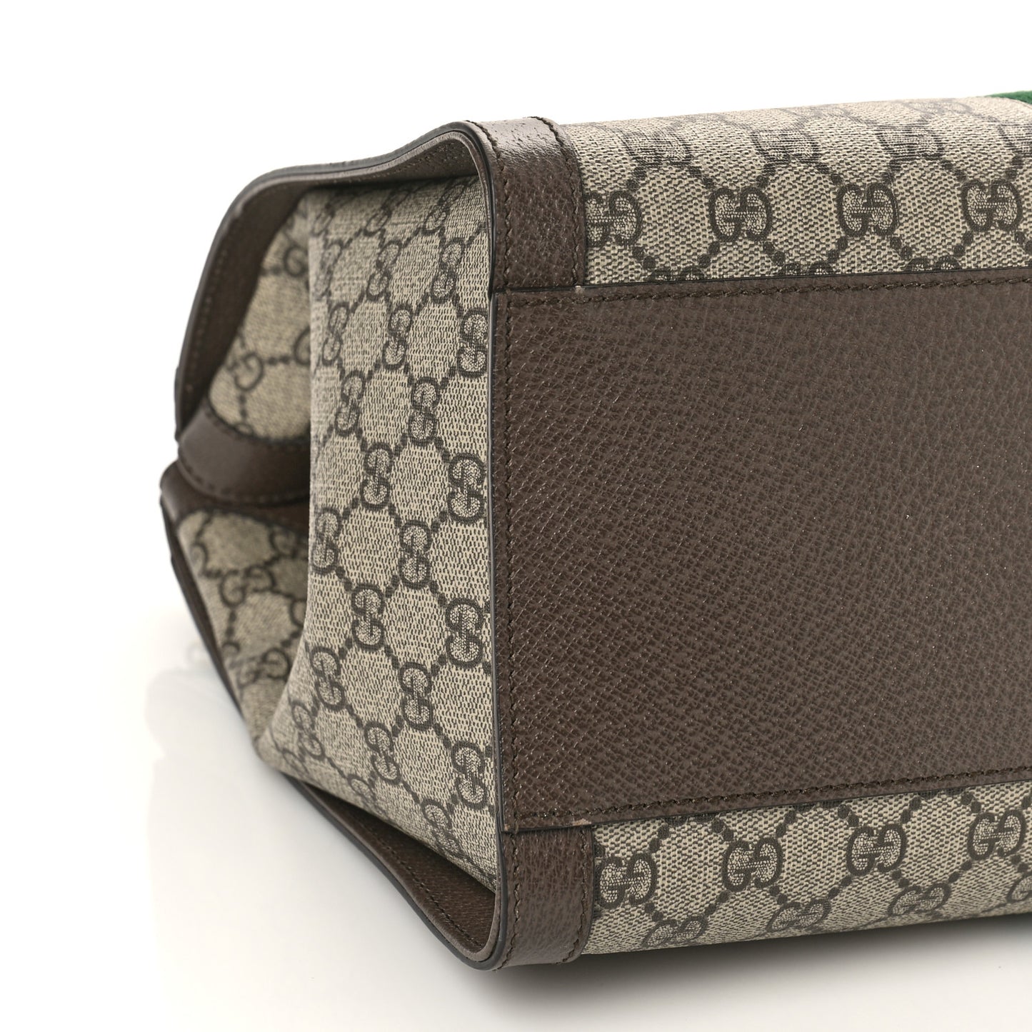 GG Supreme Monogram Web Medium Ophidia Tote Bag Brown