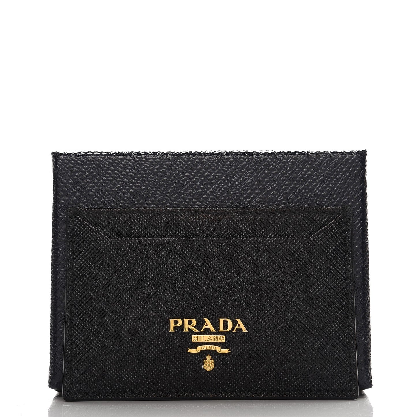Saffiano Metal Card Case Black