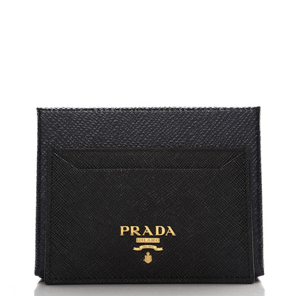Prada Saffiano Metal Card Case Black 7 of 7