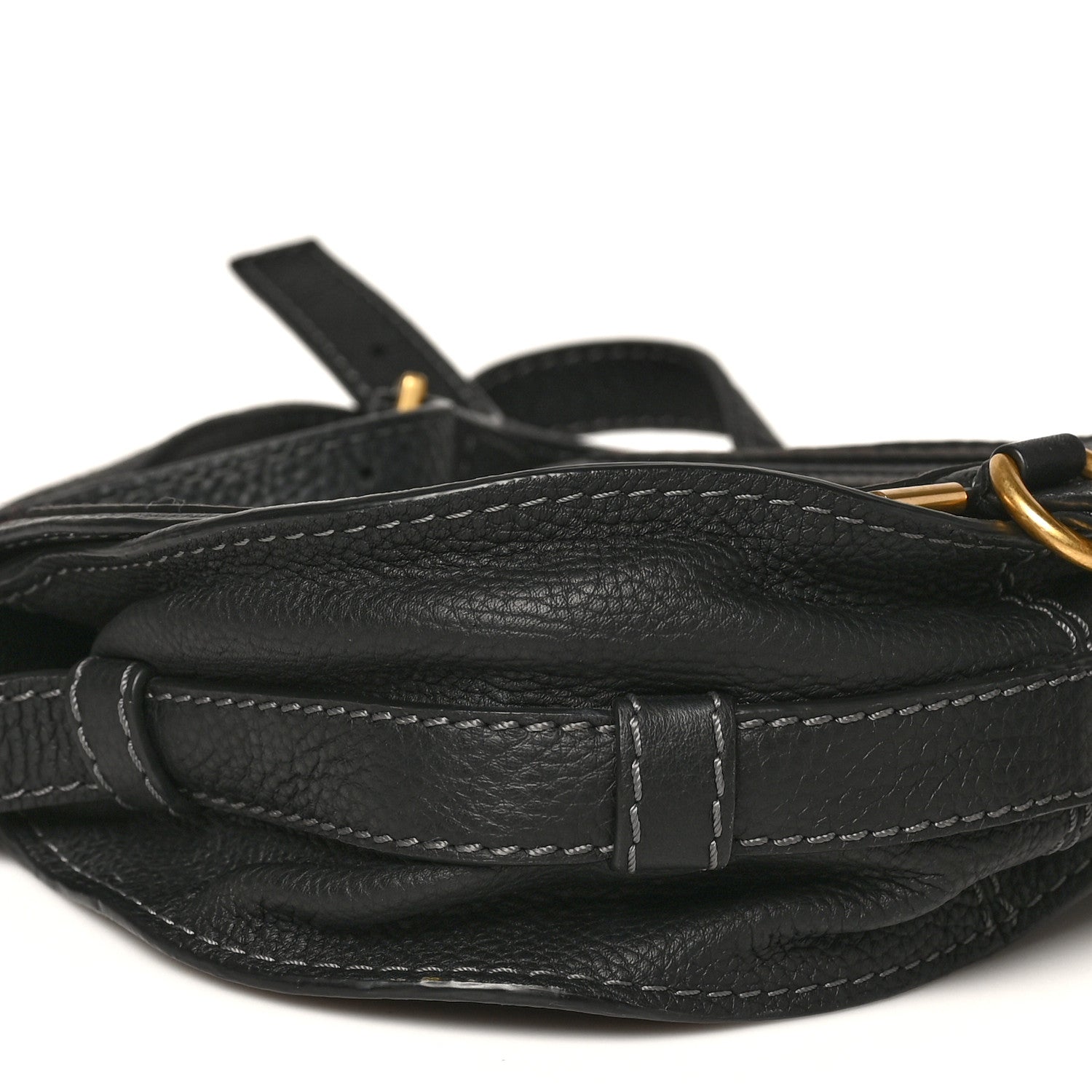 Chloe Grained Calfskin Small Marcie Saddle Bag Black 8 of 9