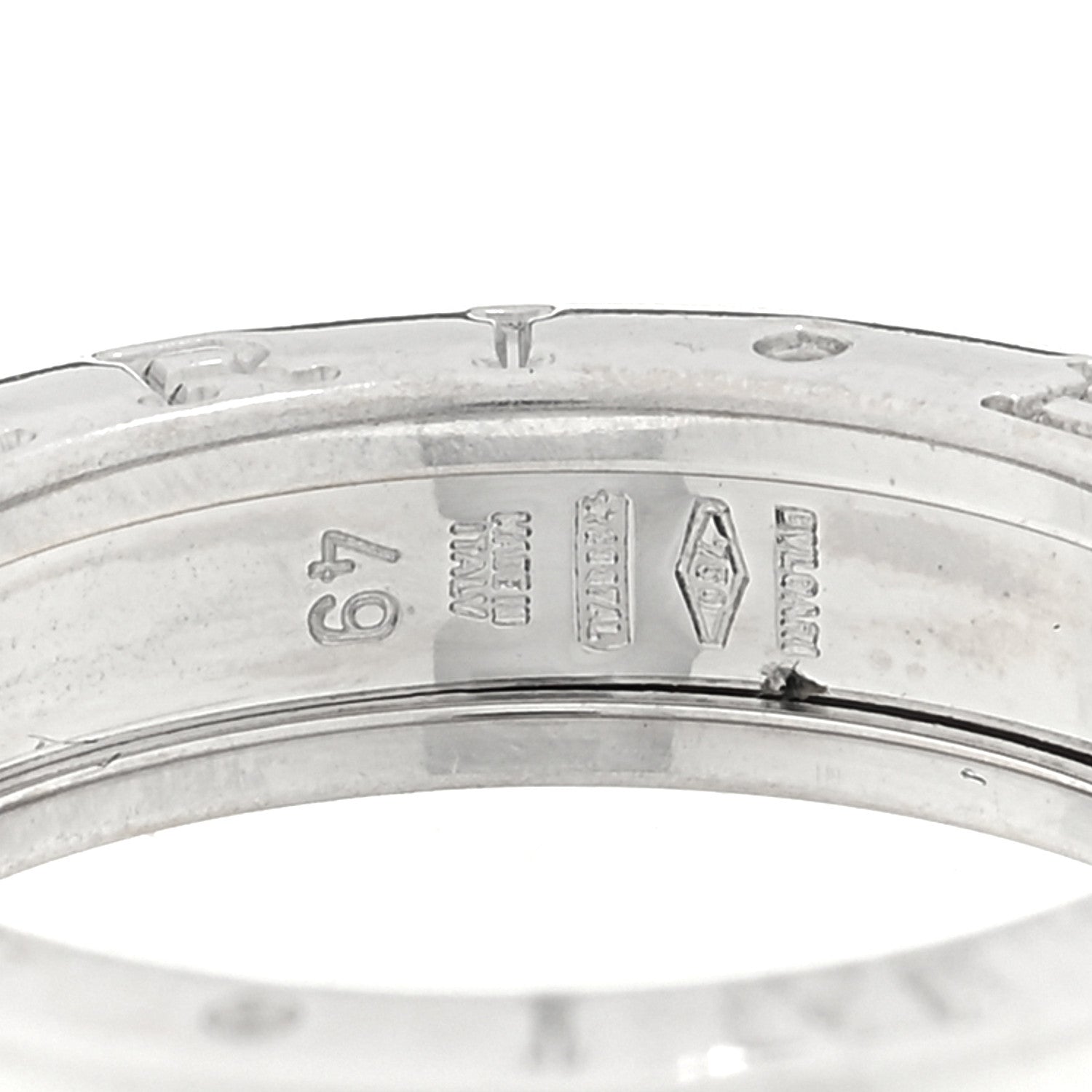 Bulgari 18K White Gold B.Zero1 One-Band Ring 49 5 4 of 4